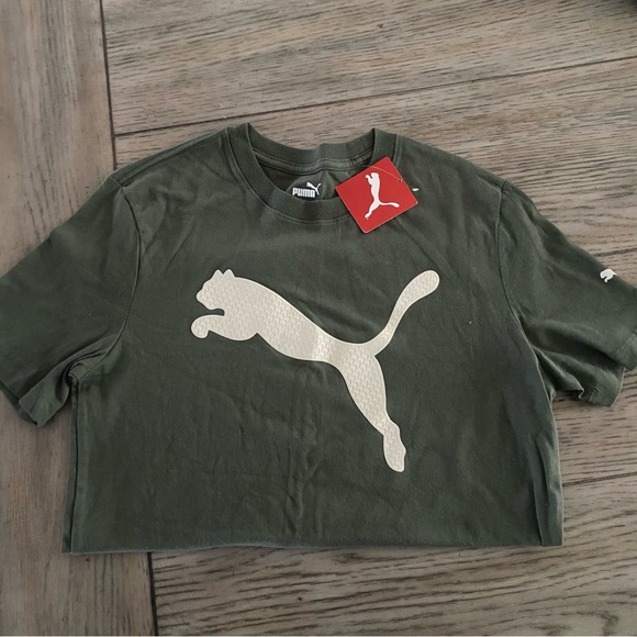 Puma Men's Short Sleeve T-Shirt Size Small Army Green - Picture 7 of 8